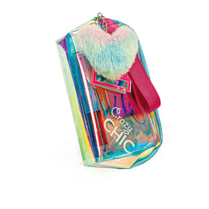 Trousse de maquillage holographique - Cœur