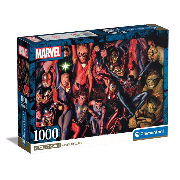 Clementoni Puzzle Marvel Xmen 1000 Stücke, Compact Box - Puzzle für Erwachsene 14-99 Jahre, Geschenk für Mann und Frau, Made in Italy, 37066 Clementoni Puzzle Marvel Xmen 1000 Stücke, Compact Box - Puzzle für Erwachsene 14-99 Jahre, Geschenk für Mann und Frau, Made in Italy, 37066