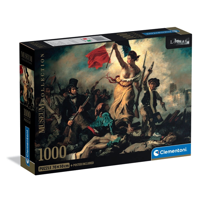 Puzzle Adulte 1000 Pièces Clementoni - Liberty Leading The People, 70x50 Cm, Qualité Made In Italy