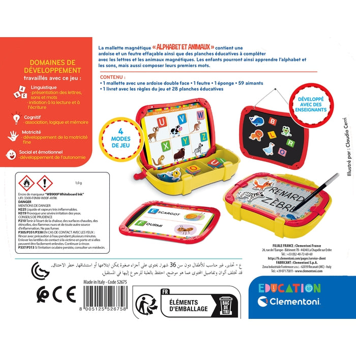 26 Lettres Magnétiques En Bois Animaux - Aimants ABC Colorés Pour Réfrigérateur Enfants