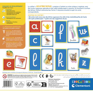 Les lettres tactiles - Montessori