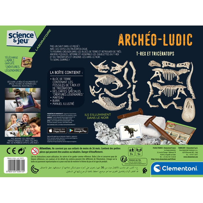 Clementoni - Archéo Ludic' T-rex (A) - Jeux scientifiques