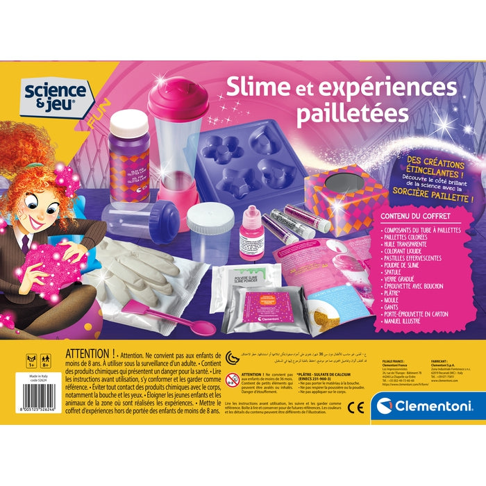 Coffret Science & jeu Clementoni - Le Slime des dragons - Slime - Pâte à  Modeler