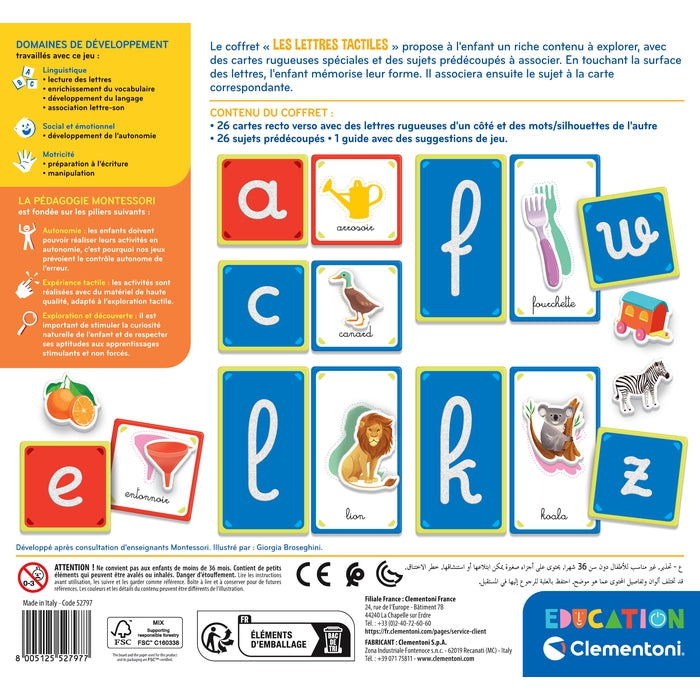 Les lettres tactiles - Montessori